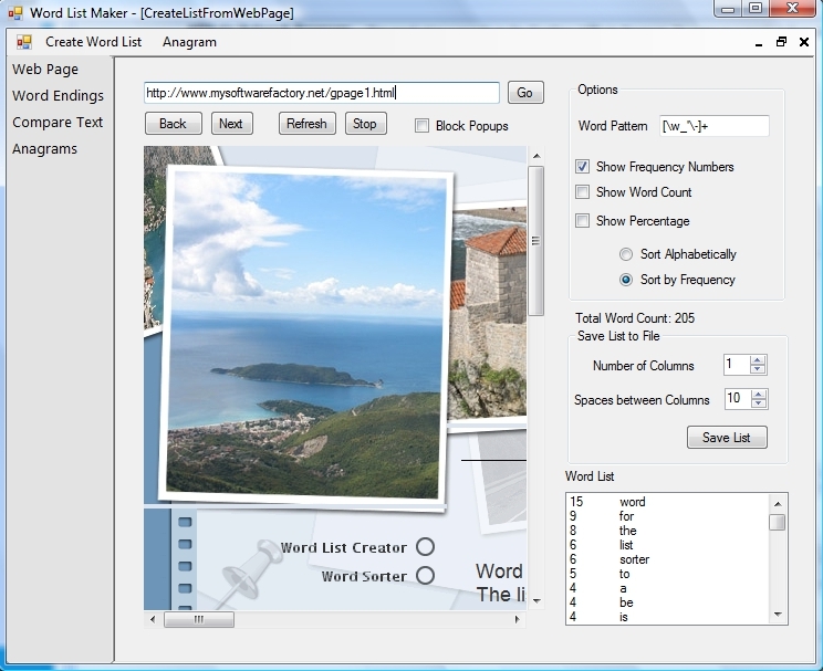 Word List Maker Screenshot